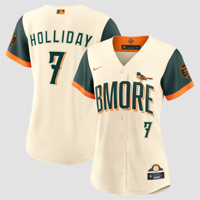 Women's Natural Baltimore Orioles #7 Jackson Holliday 2026 City Connect Stadium Stitched Baseball Jersey(Run Small)